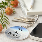 Sky Diving Hobby Sleutelhanger (Voorkant Rechts)