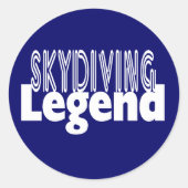 Sky Diving Legend Ronde Sticker (Voorkant)