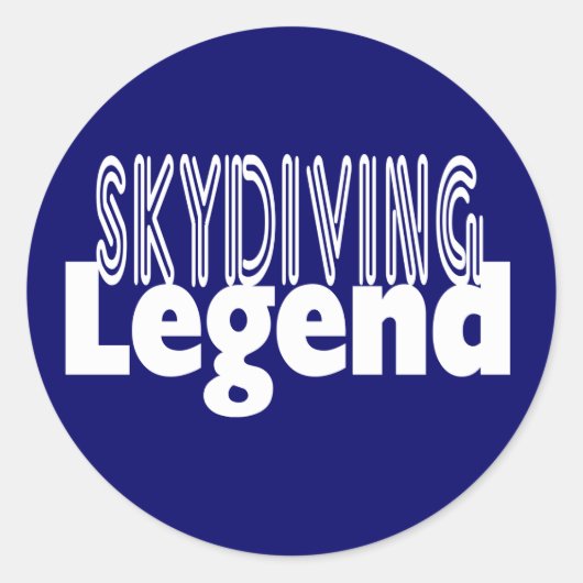Sky Diving Legend Ronde Sticker (Voorkant)