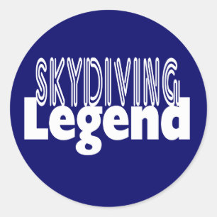 Sky Diving Legend Ronde Sticker
