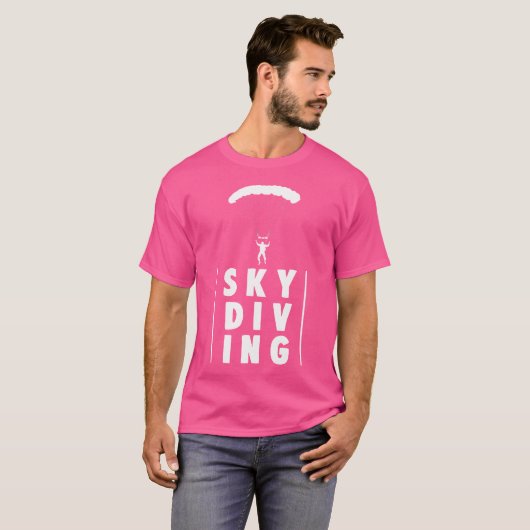 Sky Diving Tee Shirt Dames Funny Skydrive Lover Gi (Voorkant volledig)