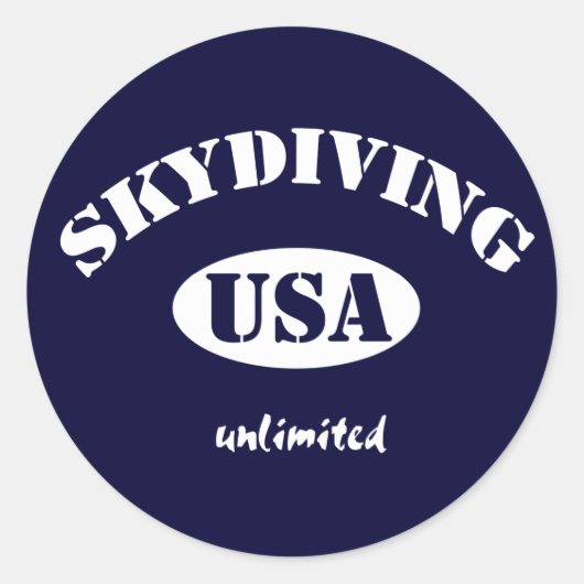 Sky Diving USA, onbeperkt Ronde Sticker (Voorkant)