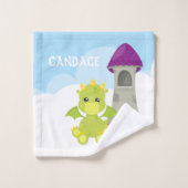 Sky Dragon Kind - Gepersonaliseerd Bad Handdoek (Wasdoekje)