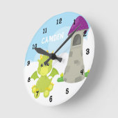 Sky Dragon Kind - Gepersonaliseerd Ronde Klok (Hoek)