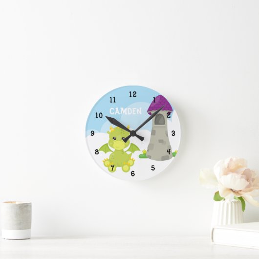 Sky Dragon Kind - Gepersonaliseerd Ronde Klok (Huis)