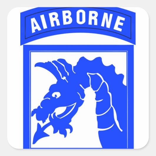 Sky Dragon Vierkante Sticker (Voorkant)