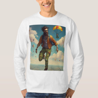 "Sky-duiken Hipster Zombie (geen baard) T-shirt" T-shirt