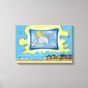 Sky Dumping Vaderdag 18x12 Canvas Afdruk