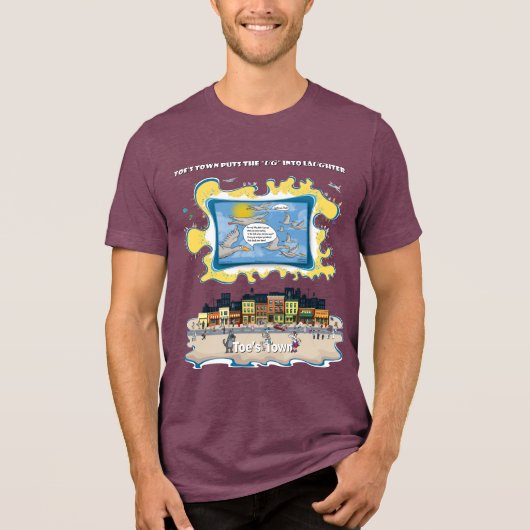 Sky Dumping | Vaderdag Tri-Blend T-shirt (Voorkant)