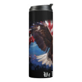 *~* Sky EAGLE Patriottisch Wij De Mensen Vlag AP16 Thermosbeker (Gedraaid links)