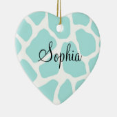 Sky en witte Giraffe Print Keramisch Ornament (Rechts)