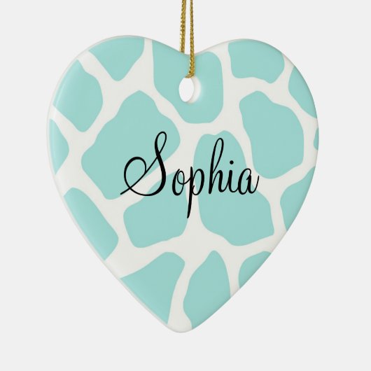 Sky en witte Giraffe Print Keramisch Ornament (Rechts)