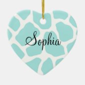 Sky en witte Giraffe Print Keramisch Ornament (Voorkant)