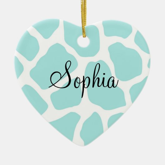 Sky en witte Giraffe Print Keramisch Ornament (Voorkant)