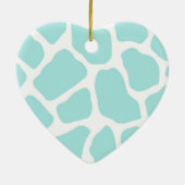 Sky en witte Giraffe Print Keramisch Ornament (Achterkant)