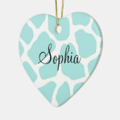 Sky en witte Giraffe Print Keramisch Ornament (Links)