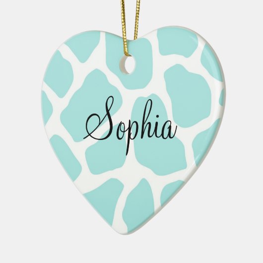 Sky en witte Giraffe Print Keramisch Ornament (Links)