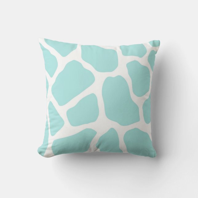 Sky en witte Giraffe Print Kussen (Voorkant)