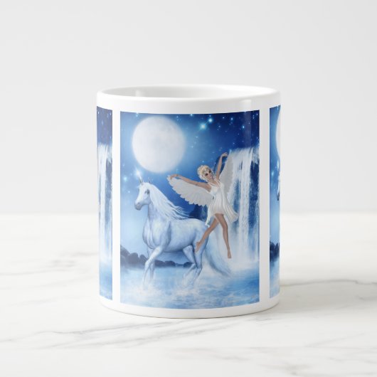 Sky Faerie Asparas en Unicorn Grote Koffiekop (Voorkant)
