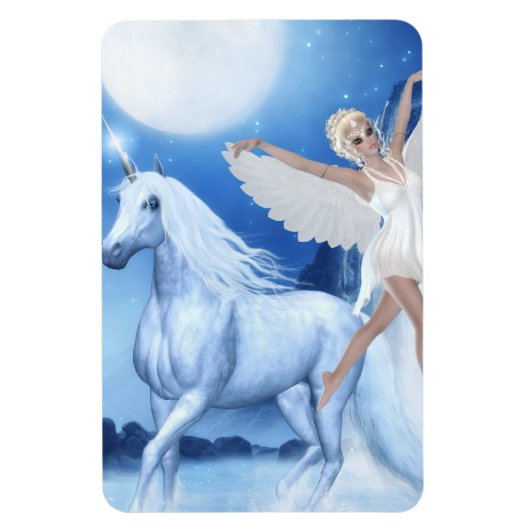 Sky Faerie Asparas en Unicorn Magneet (Verticaal)