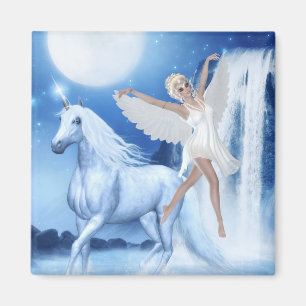 Sky Faerie Asparas en Unicorn Magneet