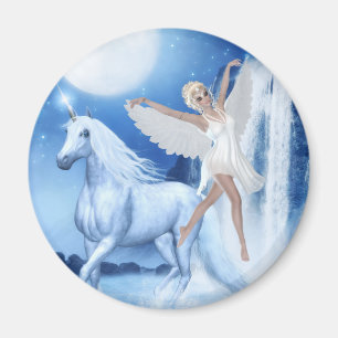 Sky Faerie Asparas en Unicorn Magneet