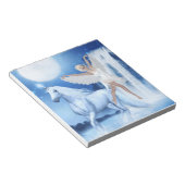 Sky Faerie Asparas en Unicorn Notitieblok (Schuin)