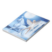 Sky Faerie Asparas en Unicorn Notitieblok (Linkerzijde)