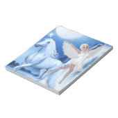 Sky Faerie Asparas en Unicorn Notitieblok (Linkerzijde)
