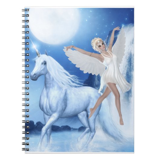 Sky Faerie Asparas en Unicorn Notitieboek (Voorkant)