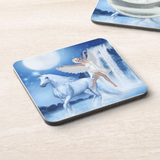 Sky Faerie Asparas en Unicorn Onderzetter (Linkerzijde)
