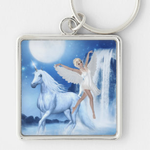 Sky Faerie Asparas en Unicorn Sleutelhanger