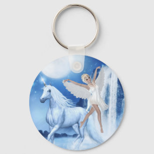 Sky Faerie Asparas en Unicorn Sleutelhanger
