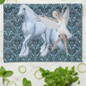 Sky Faerie Asparas en Unicorn Theedoek (Gevouwen)
