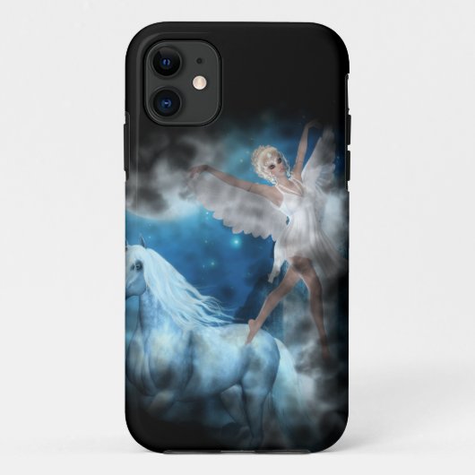 Sky Faerie Asparas en Unicorn Vignette Case-Mate iPhone Case (Achterkant)