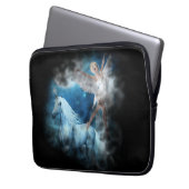 Sky Faerie Asparas en Unicorn Vignette Laptop Sleeve (Voorkant Links)