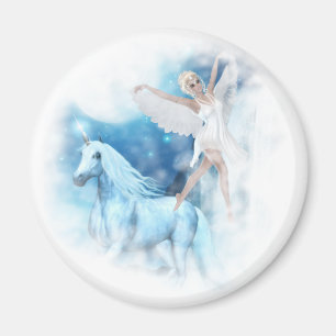 Sky Faerie Asparas en Unicorn Vignette Magneet