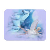 Sky Faerie Asparas en Unicorn Vignette Magneet (Horizontaal)