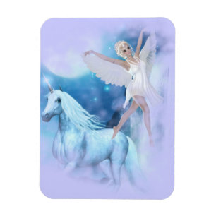 Sky Faerie Asparas en Unicorn Vignette Magneet