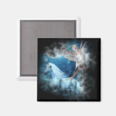 Sky Faerie Asparas en Unicorn Vignette Magneet (Voorkant / Achterkant)