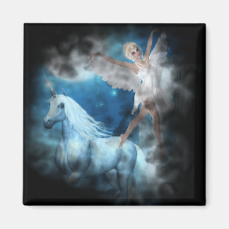 Sky Faerie Asparas en Unicorn Vignette Magneet