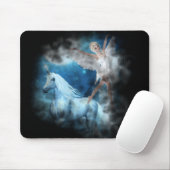 Sky Faerie Asparas en Unicorn Vignette Muismat (Met muis)