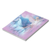 Sky Faerie Asparas en Unicorn Vignette Notitieblok (Linkerzijde)