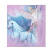 Sky Faerie Asparas en Unicorn Vignette Notitieblok (Voorkant)