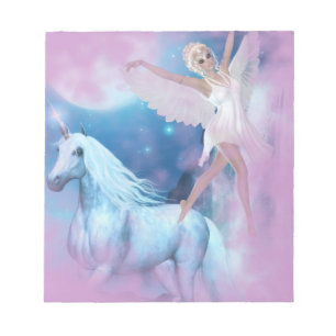 Sky Faerie Asparas en Unicorn Vignette Notitieblok