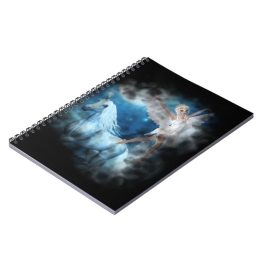 Sky Faerie Asparas en Unicorn Vignette Notitieboek (Linkerzijde)
