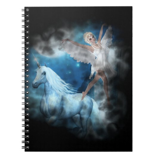 Sky Faerie Asparas en Unicorn Vignette Notitieboek (Voorkant)