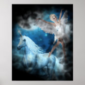 Sky Faerie Asparas en Unicorn Vignette Poster (Voorkant)
