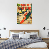 Sky Fighters Magazine Hoesje Canvas Afdruk (Insitu (Slaapkamer))