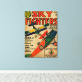 Sky Fighters Magazine Hoesje Canvas Afdruk (Insitu (Houten vloer))